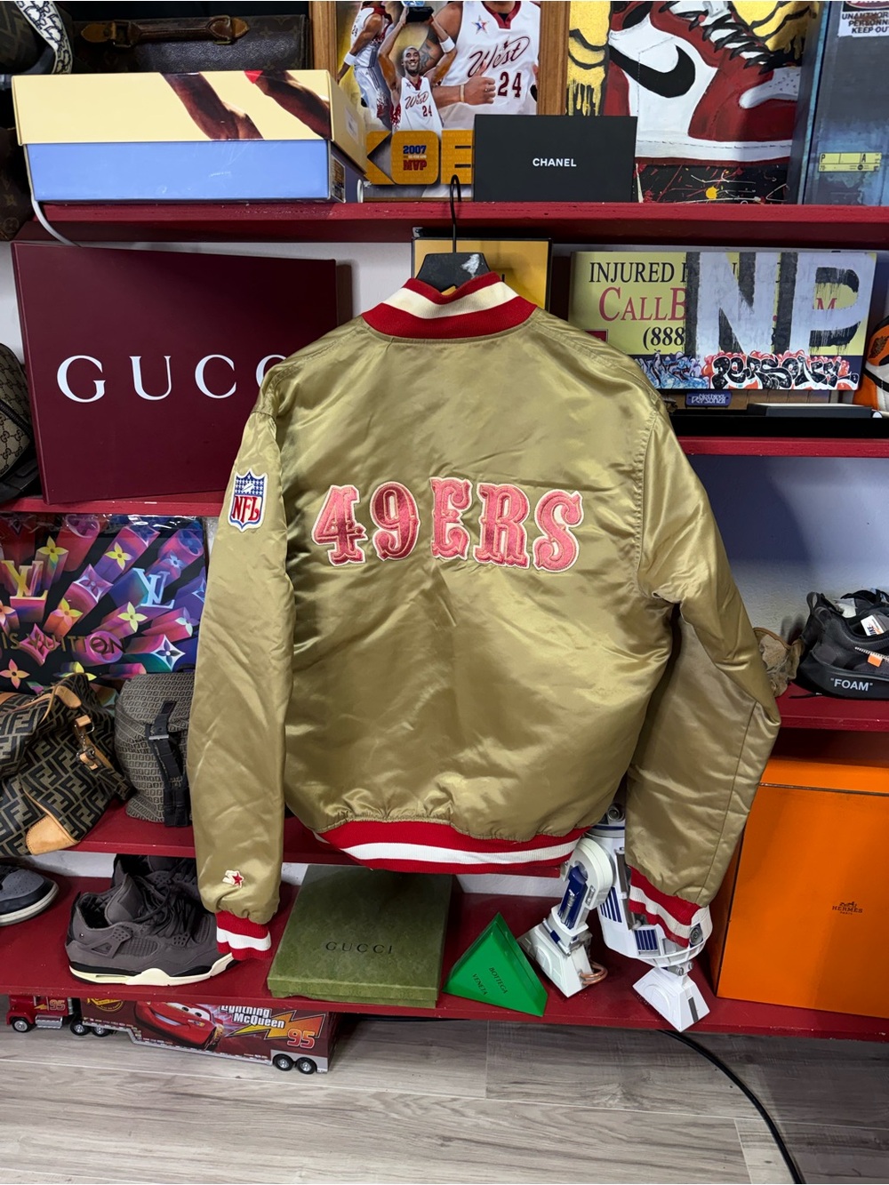Vintage 90’s San Francisco 49ers Satin Jacket Vtg Starter NFL Bomber Size Medium